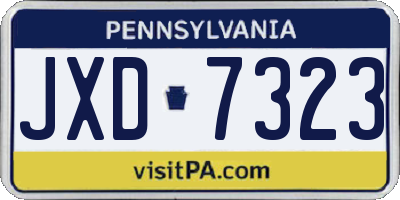 PA license plate JXD7323