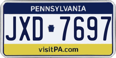 PA license plate JXD7697
