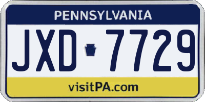 PA license plate JXD7729
