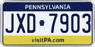 PA license plate JXD7903