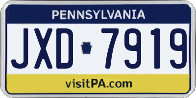 PA license plate JXD7919