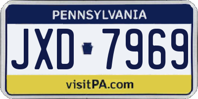 PA license plate JXD7969