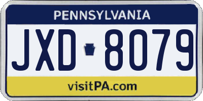 PA license plate JXD8079