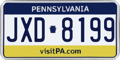 PA license plate JXD8199