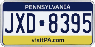 PA license plate JXD8395