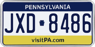 PA license plate JXD8486