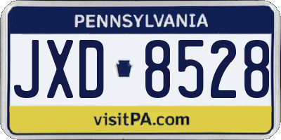 PA license plate JXD8528