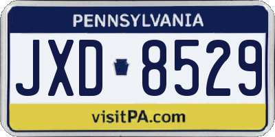 PA license plate JXD8529