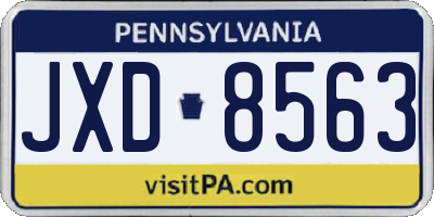 PA license plate JXD8563