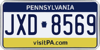 PA license plate JXD8569