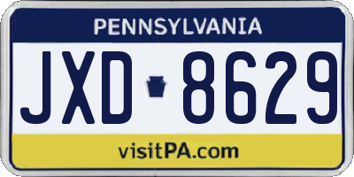PA license plate JXD8629