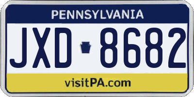 PA license plate JXD8682