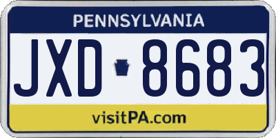 PA license plate JXD8683