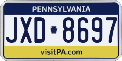 PA license plate JXD8697