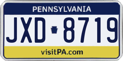 PA license plate JXD8719