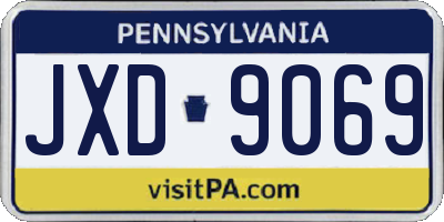 PA license plate JXD9069