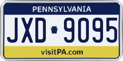 PA license plate JXD9095