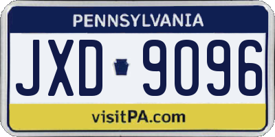 PA license plate JXD9096
