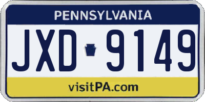 PA license plate JXD9149