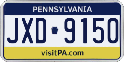 PA license plate JXD9150