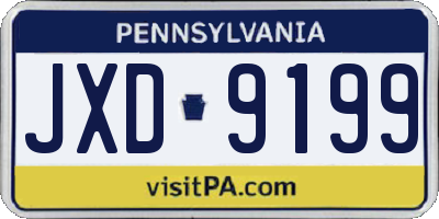 PA license plate JXD9199