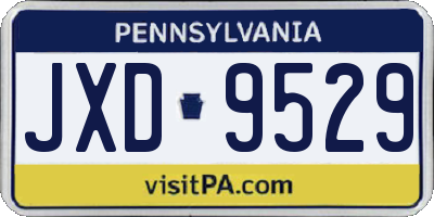 PA license plate JXD9529