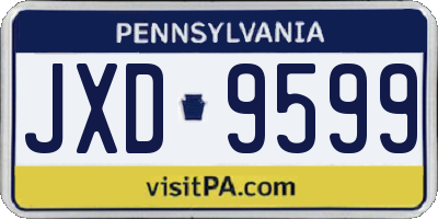 PA license plate JXD9599
