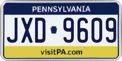 PA license plate JXD9609