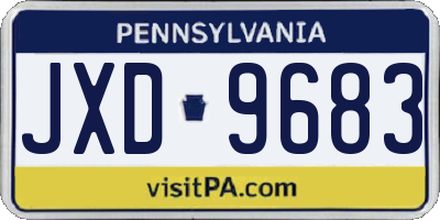 PA license plate JXD9683