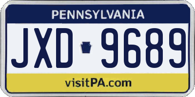 PA license plate JXD9689