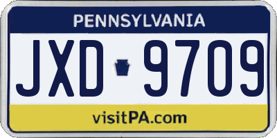 PA license plate JXD9709