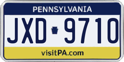 PA license plate JXD9710