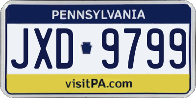 PA license plate JXD9799