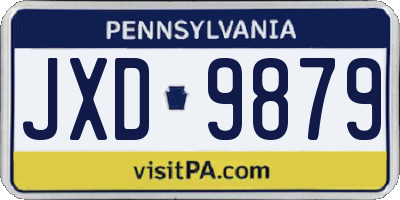 PA license plate JXD9879