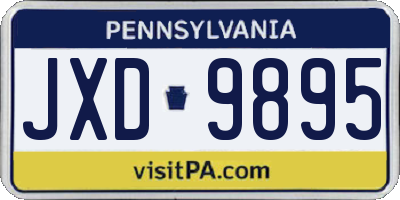 PA license plate JXD9895
