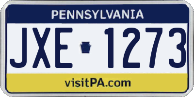 PA license plate JXE1273