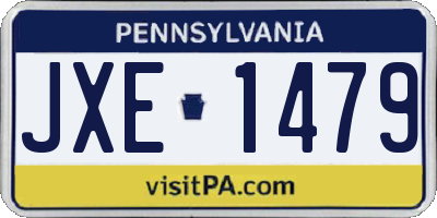 PA license plate JXE1479
