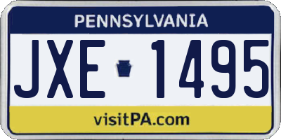 PA license plate JXE1495