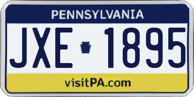 PA license plate JXE1895