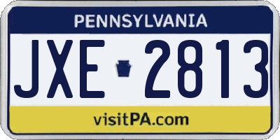 PA license plate JXE2813