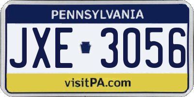 PA license plate JXE3056