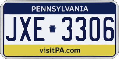PA license plate JXE3306