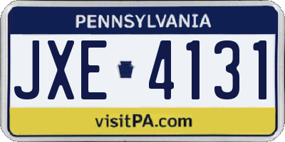 PA license plate JXE4131
