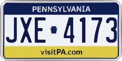 PA license plate JXE4173
