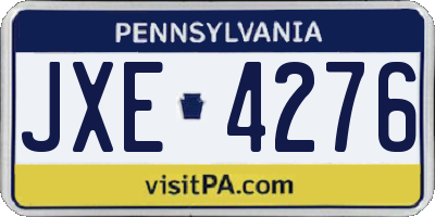 PA license plate JXE4276
