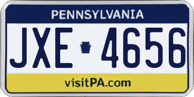 PA license plate JXE4656