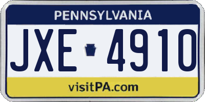 PA license plate JXE4910