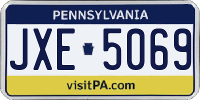 PA license plate JXE5069