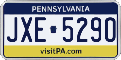 PA license plate JXE5290
