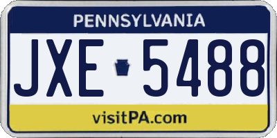 PA license plate JXE5488